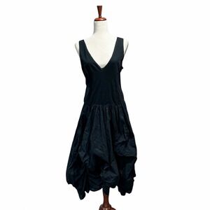 Neiman‎ Marcus Dress Medium Whimsigoth Bubble Hem Minimalist Balletcore Preppy
